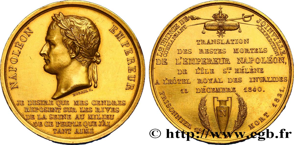 PRIMO IMPERO Médaille, Retour des cendres de Napoléon Ier SPL