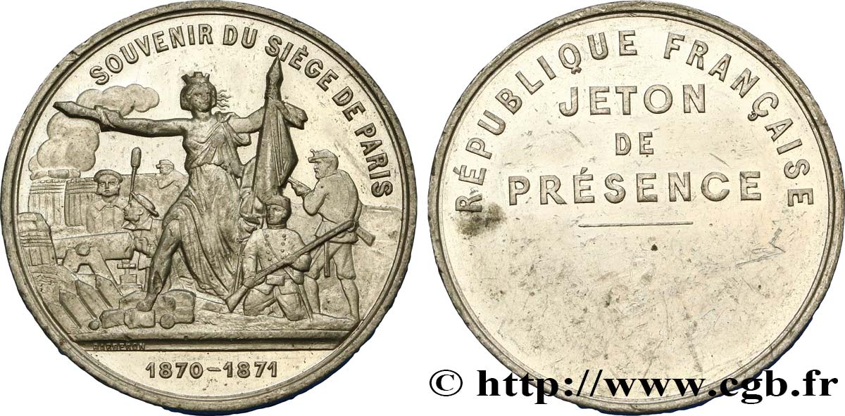 GUERRE DE 1870-1871 Médaille de souvenir du siège de Paris SPL