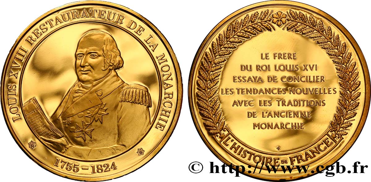 LUIGI XVIII Médaille de Louis XVIII MS