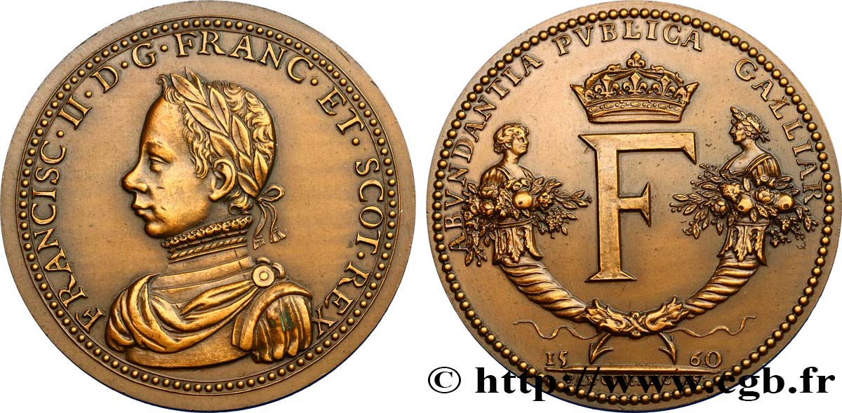 FRANÇOIS II Médaille, Traité d’Édimbourg, refrappe VZ