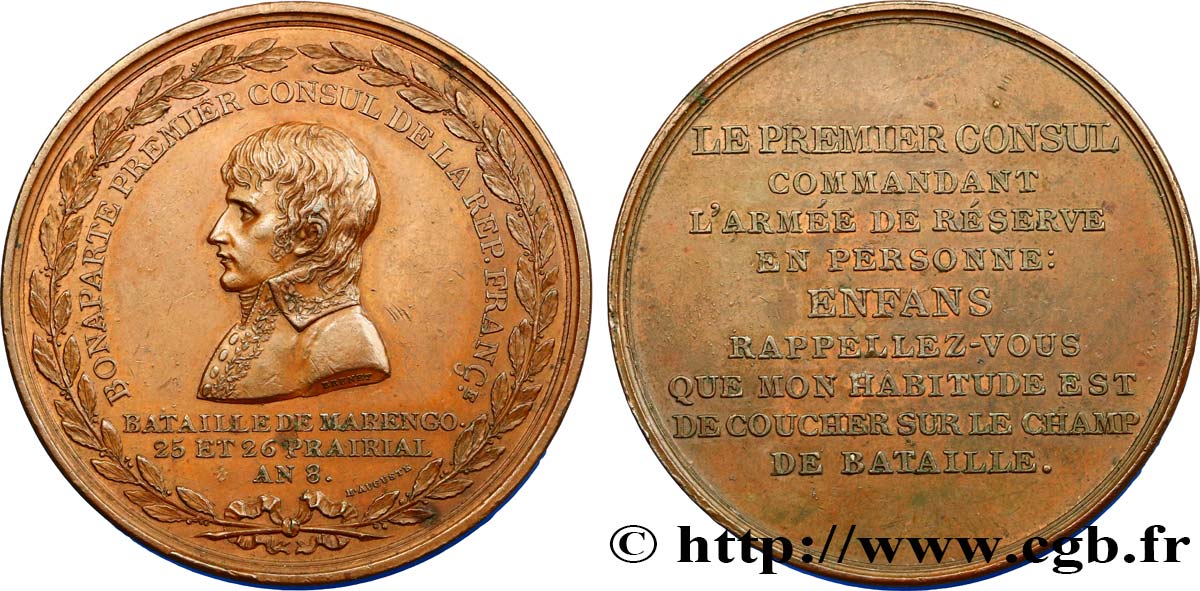 FRANZOSISCHES KONSULAT Médaille, Bataille de Marengo fVZ