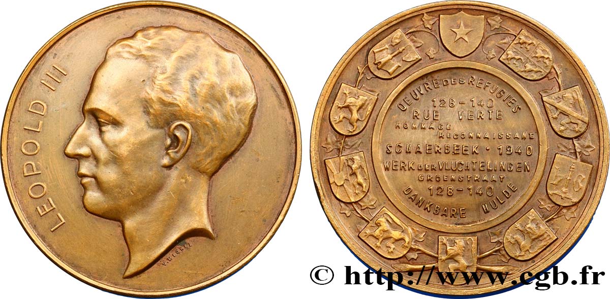 BELGIUM - KINGDOM OF BELGIUM - REIGN OF LEOPOLD III Médaille d’hommage et de reconnaissance AU