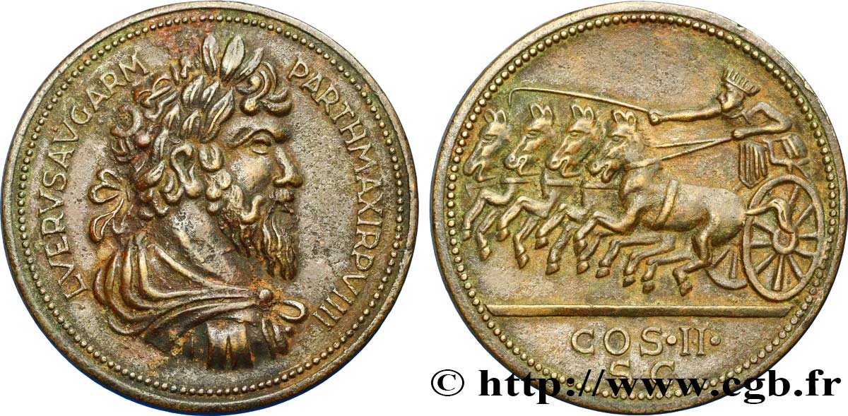 ITALIA Médaille antiquisante de Lucius Verrus q.SPL