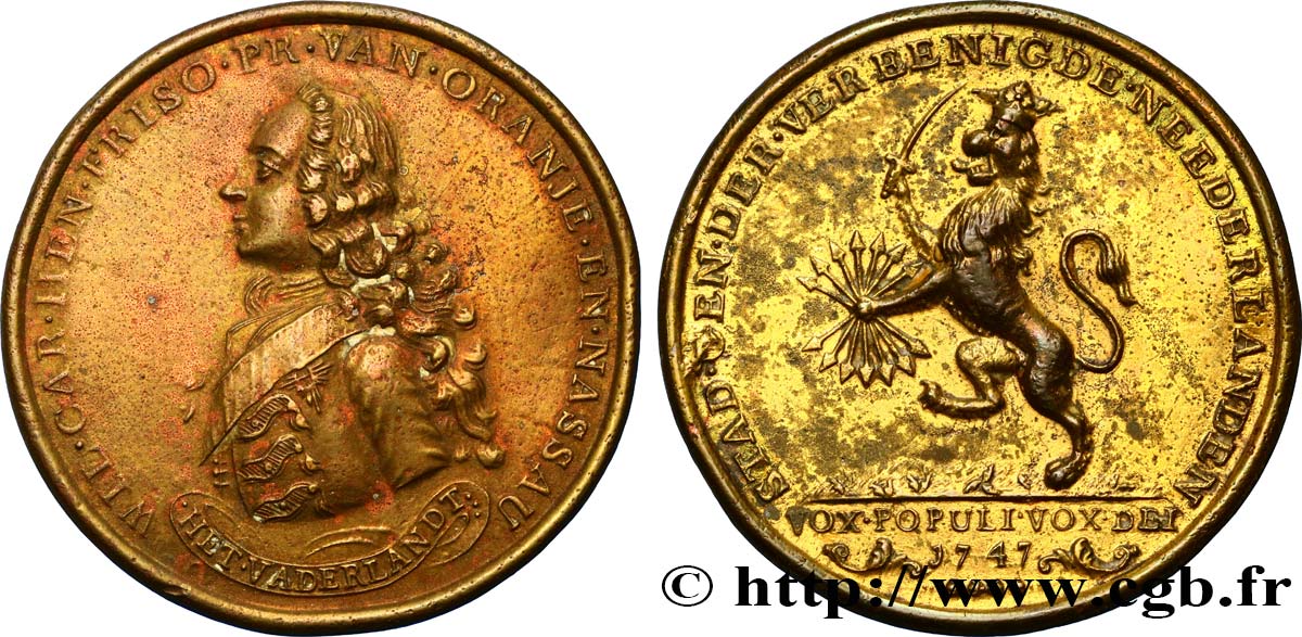 ALLEMAGNE - NASSAU Médaille de Guillaume IV d Orange-Nassau TTB