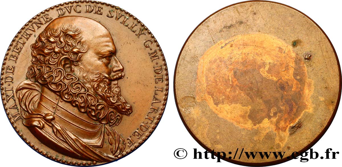 HENRY IV Médaille uniface, duc de Sully EBC