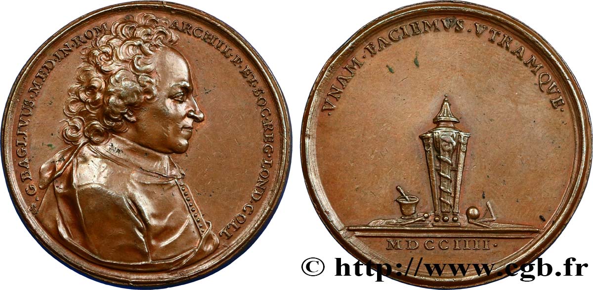 ITALIEN Médaille de Giorgio Baglivi fVZ