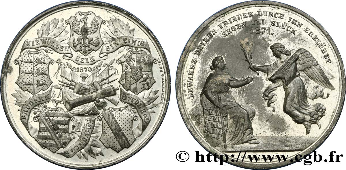 GERMANY - KINGDOM OF PRUSSIA - WILLIAM II Médaille de paix AU