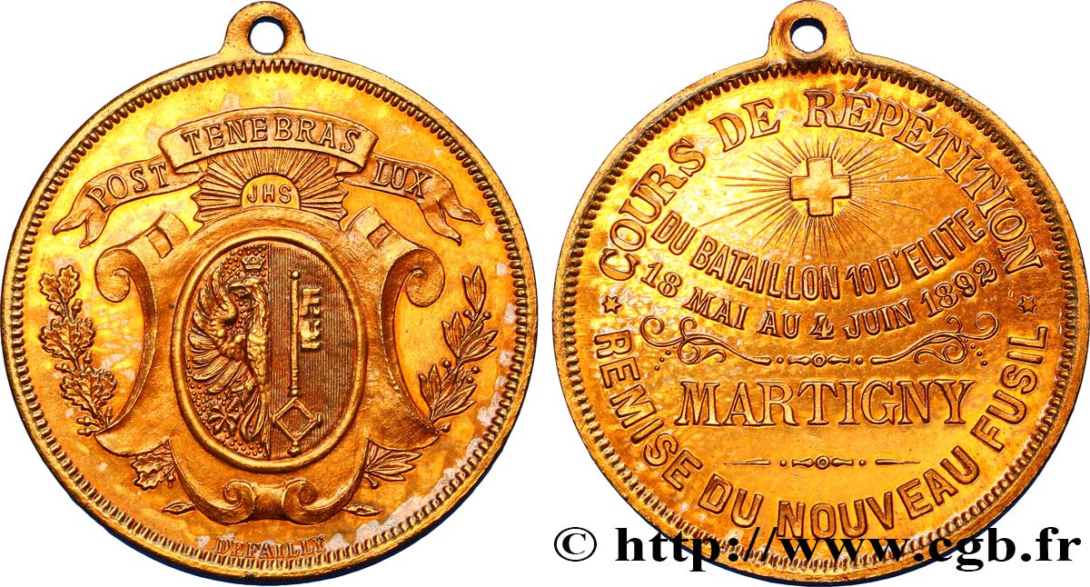 SVIZZERA  Médaille de bataillon SPL