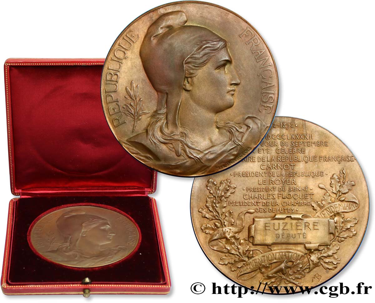 TERCERA REPUBLICA FRANCESA Médaille pour le centenaire de la République MBC+