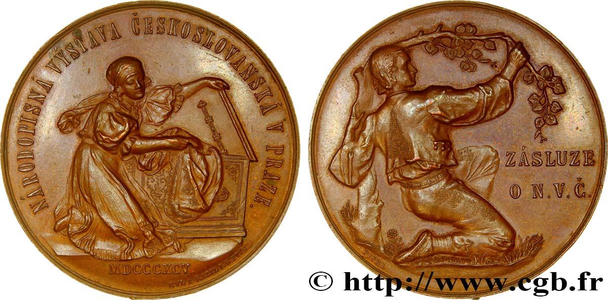 CZECHOSLOVAKIA Médaille de l’exposition ethnographique de Prague AU