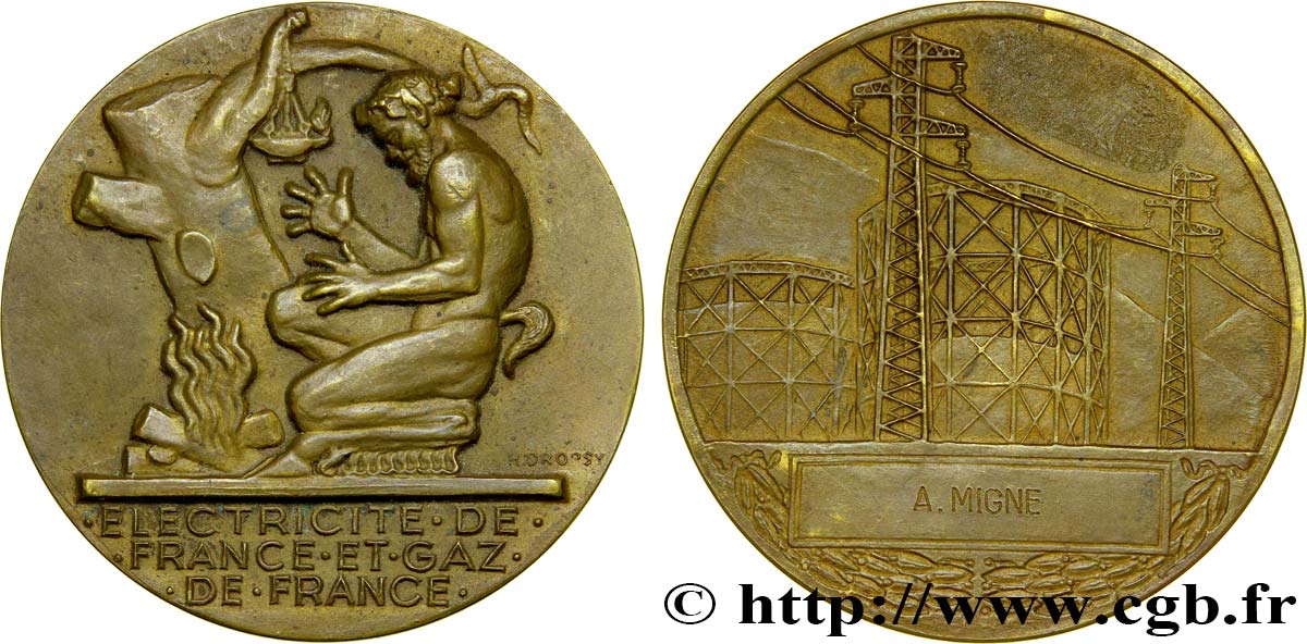 QUINTA REPUBBLICA FRANCESE Médaille de mérite EDF / GDF q.SPL