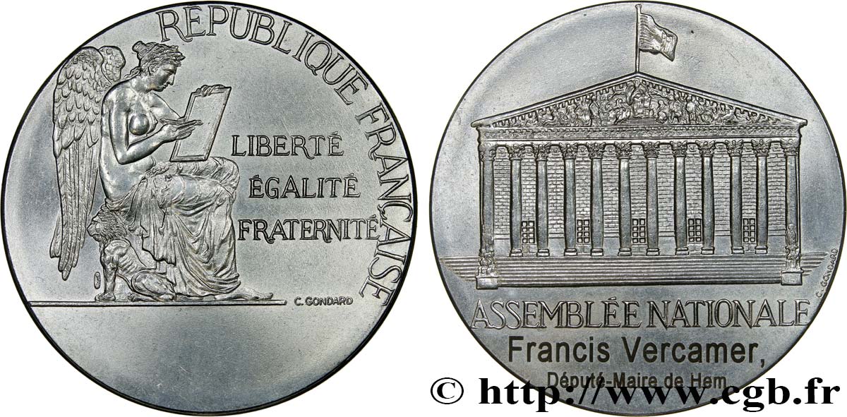FUNFTE FRANZOSISCHE REPUBLIK Médaille de l’Assemblée Nationale fST