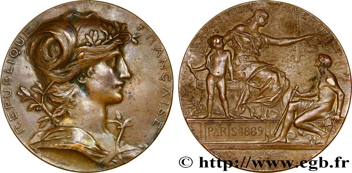 III REPUBLIC Médaille, Exposition universelle AU