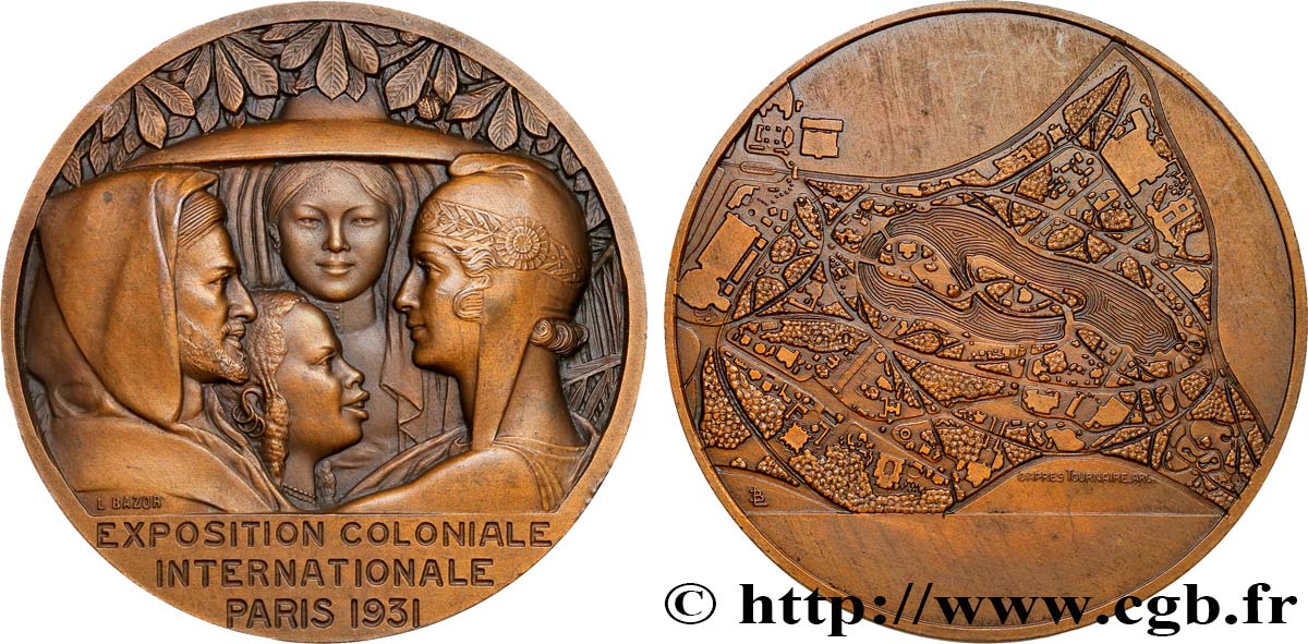 TROISIÈME RÉPUBLIQUE Médaille pour l’Exposition coloniale TTB+