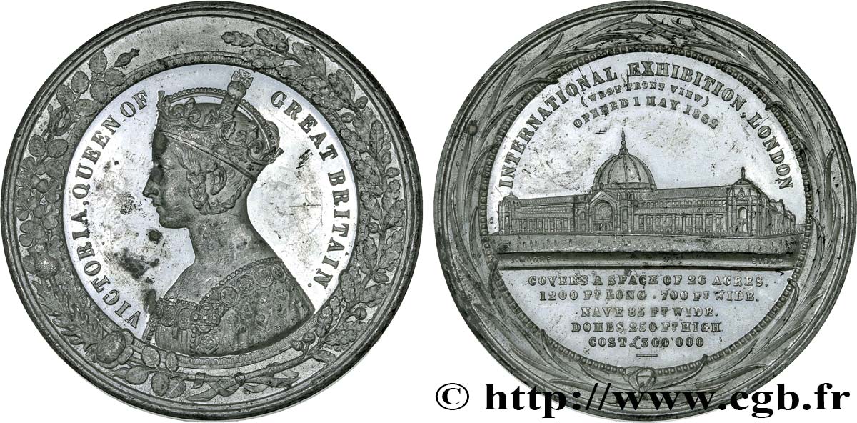 GRAN BRETAGNA - VICTORIA Médaille pour l’Exposition universelle SPL