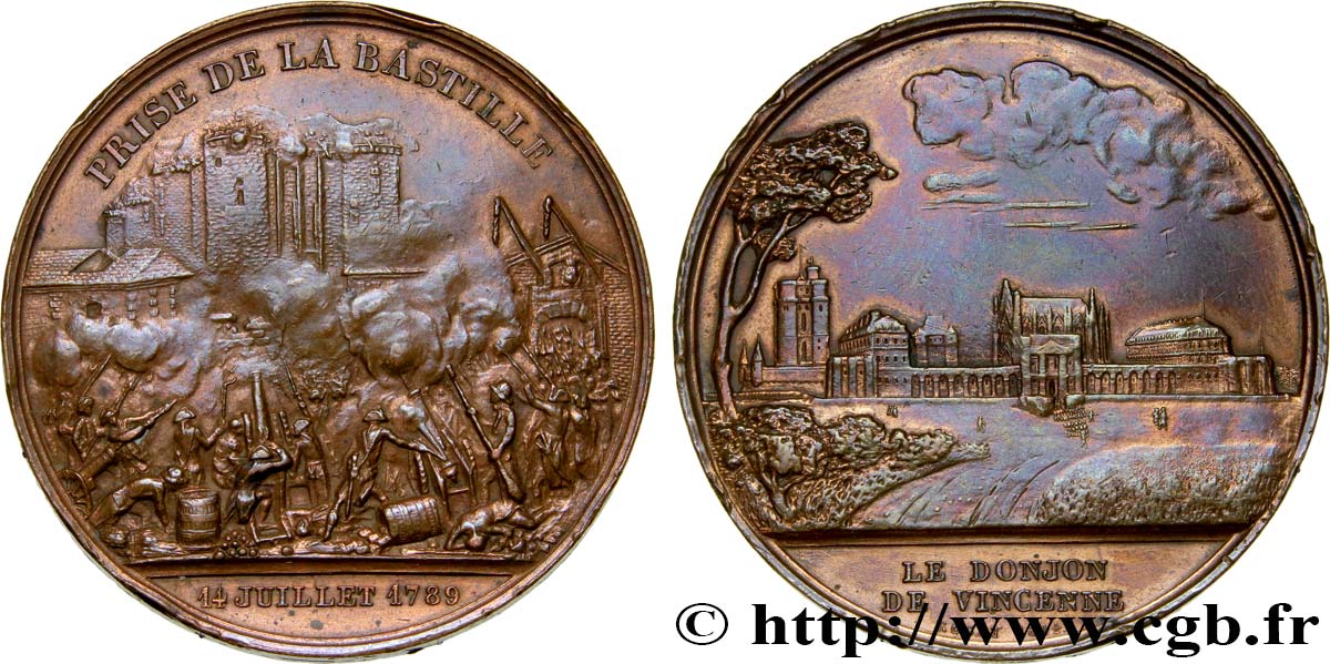 LUIGI FILIPPO I Médaille pour la prise de la Bastille et du château de Vincennes q.SPL