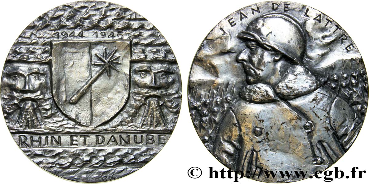 V REPUBLIC Médaille pour Jean De Lattre AU