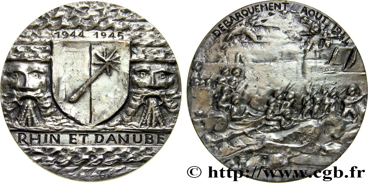 V REPUBLIC Médaille pour le débarquement d’août 1944 AU