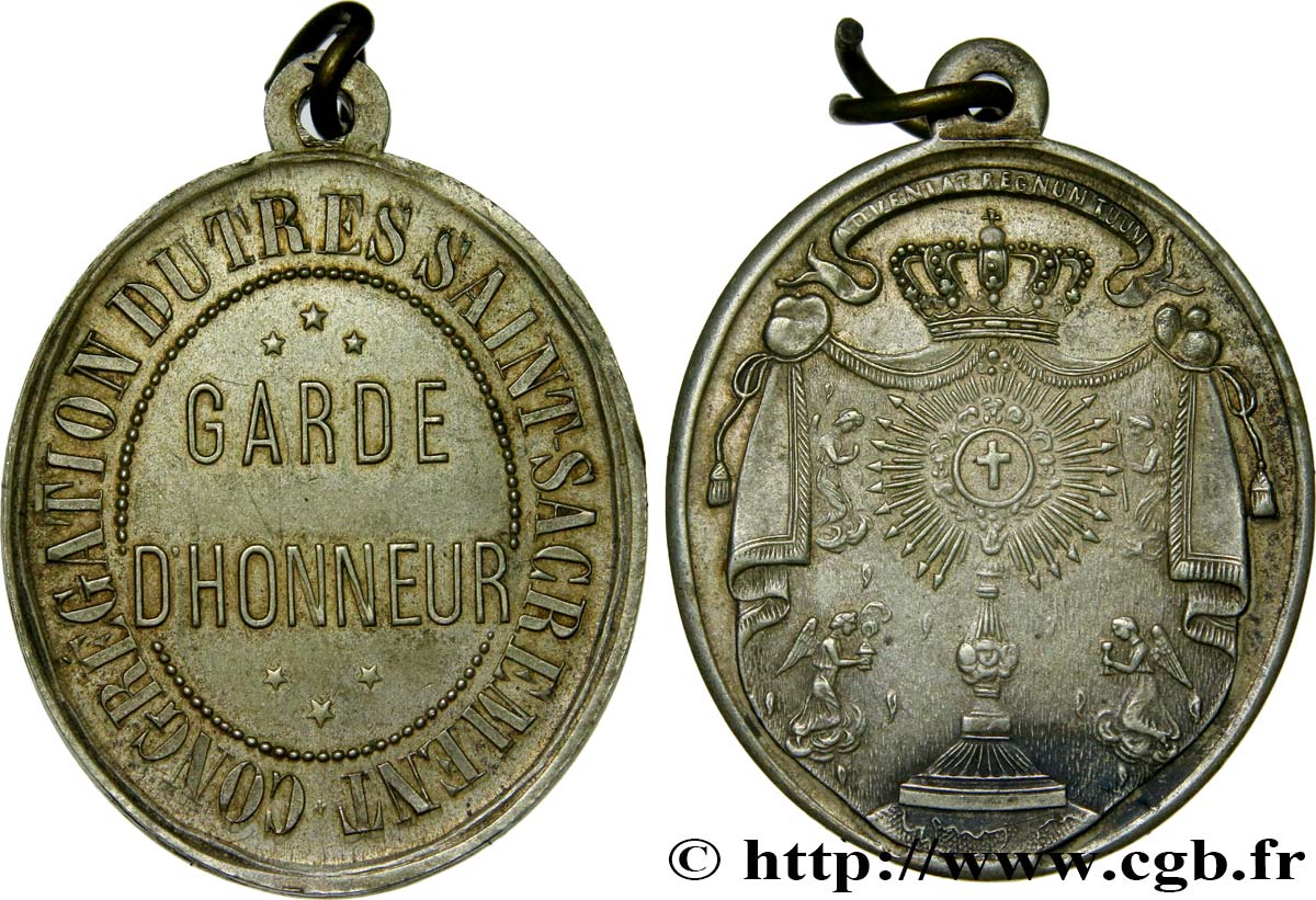 TROISIÈME RÉPUBLIQUE Médaille de Garde d’honneur de la congrégation du très saint sacrement TTB
