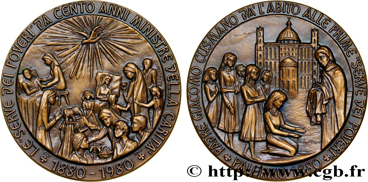ITALIE Médaille, Centenaire de la Charité SUP