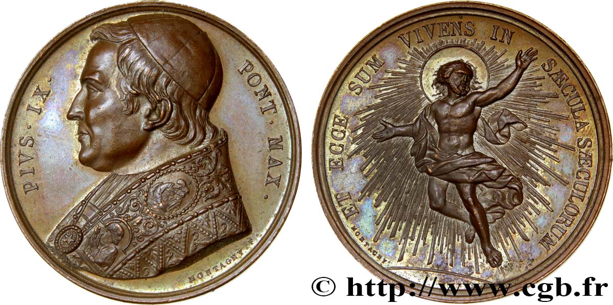 VATICAN - PIUS IX (Giovanni Maria Mastai Ferretti) Médaille, “Maintenant je suis vivant” AU