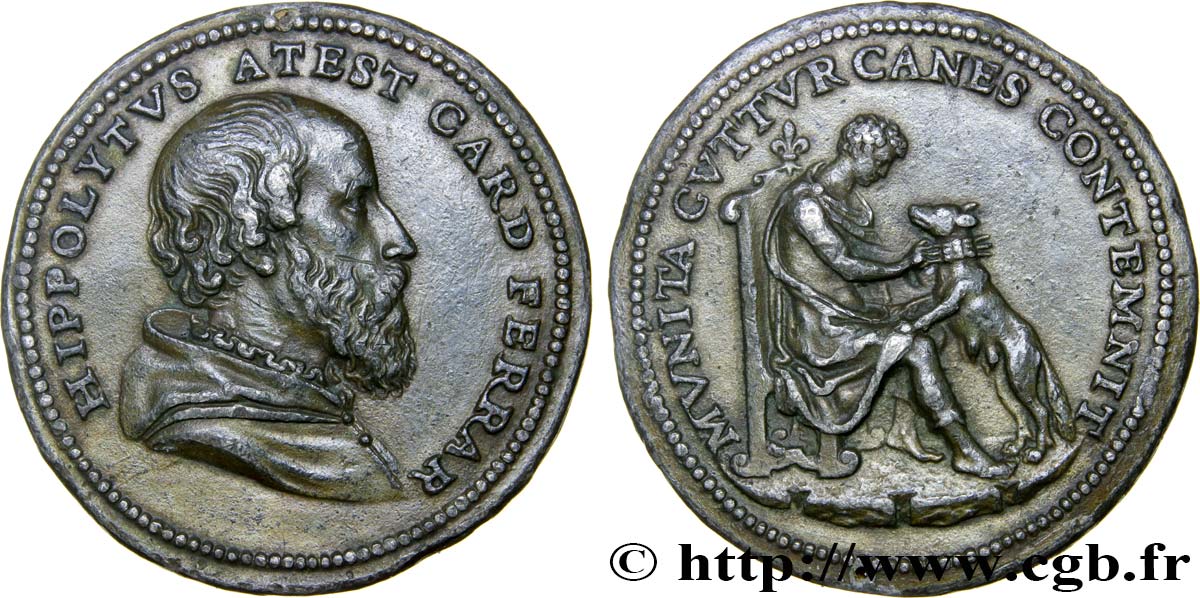 ITALIEN Médaille du cardinal de Ferrare, Hippolyte II d Este fVZ
