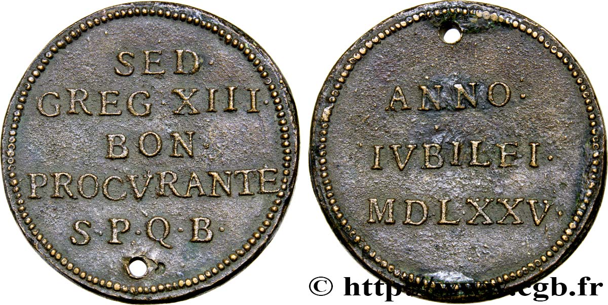 VATICAN ET ÉTATS PONTIFICAUX Médaille du pape Grégoire XIII TTB