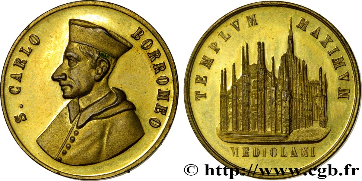 VATICANO E STATO PONTIFICIO Médaille, Saint Charles Borromée MS