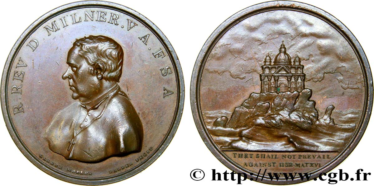 GRAN - BRETAÑA - JORGE III Médaille du révérend D. Milner MBC+