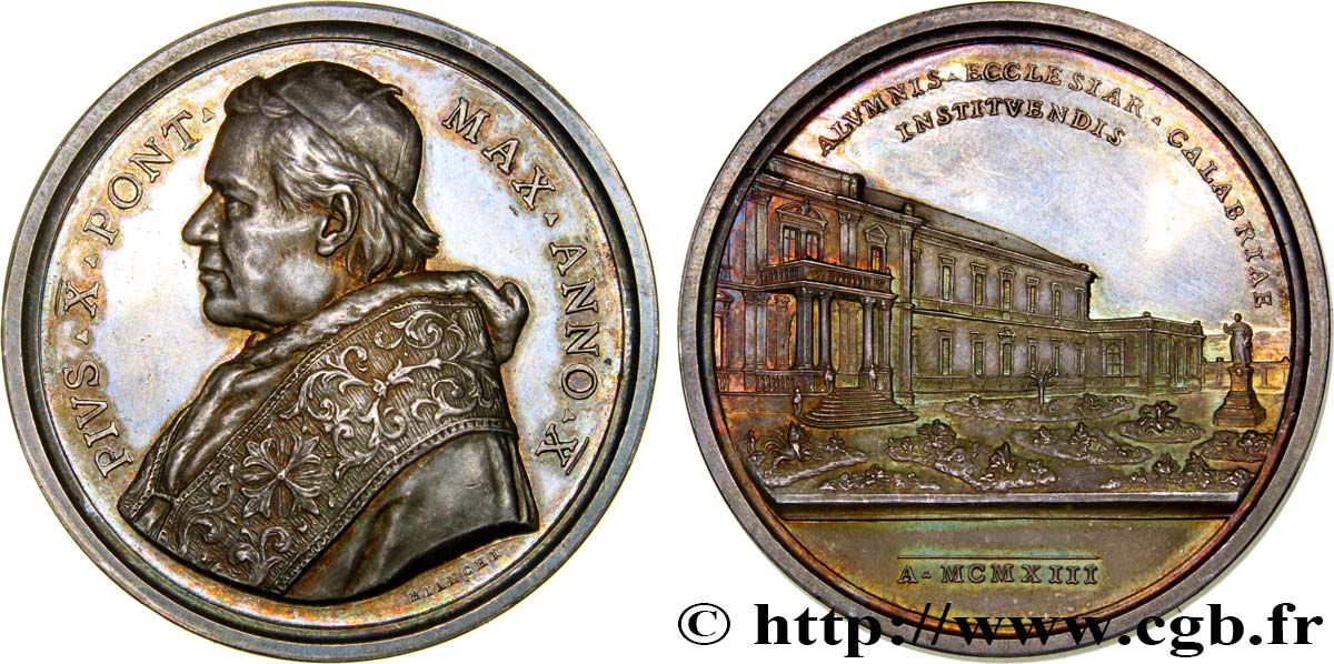 VATICAN - PIUS X (Giuseppe Melchiorre Sarto) Médaille, Séminaire Calabrais AU
