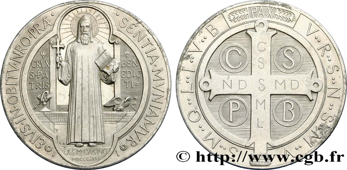 VATICANO E STATO PONTIFICIO Médaille de Saint Benoit SPL