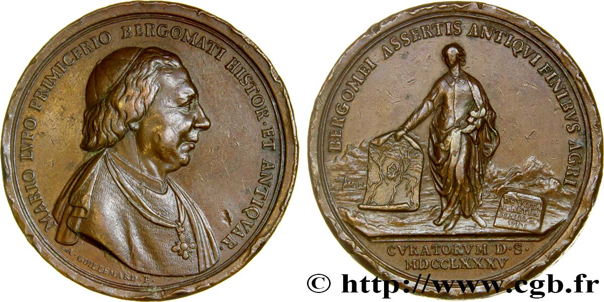 ITALIE - ROYAUME DE SARDAIGNE - VICTOR-AMEDEE III Médaille pour l’historien Mario Lupo BB