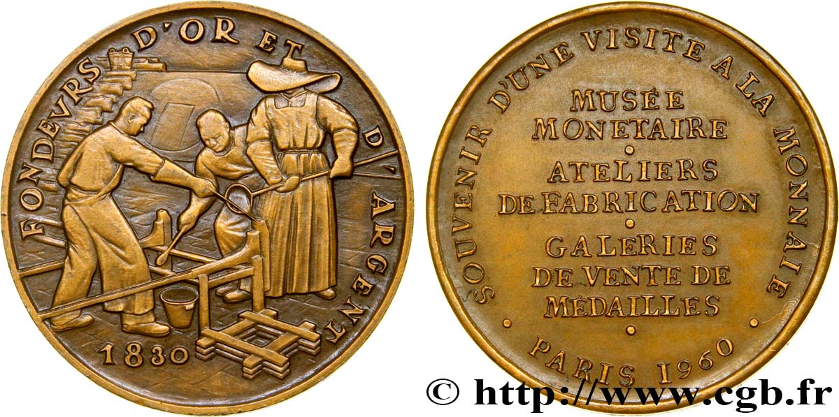 QUINTA REPUBLICA FRANCESA Médaille de souvenir du Musée de la Monnaie MBC+