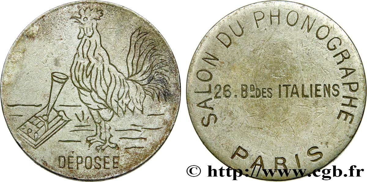 DRITTE FRANZOSISCHE REPUBLIK Médaille pour le Salon du Phonographe SS