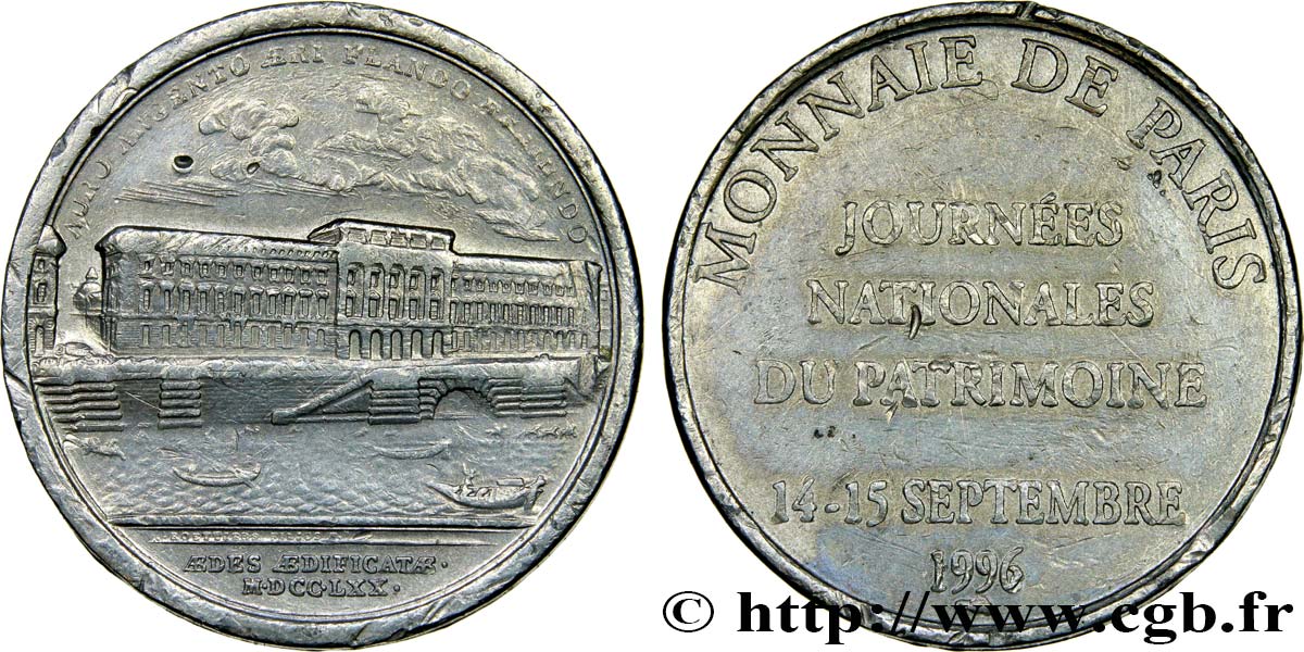 QUINTA REPUBBLICA FRANCESE Médaille, Journées nationales du patrimoine BB