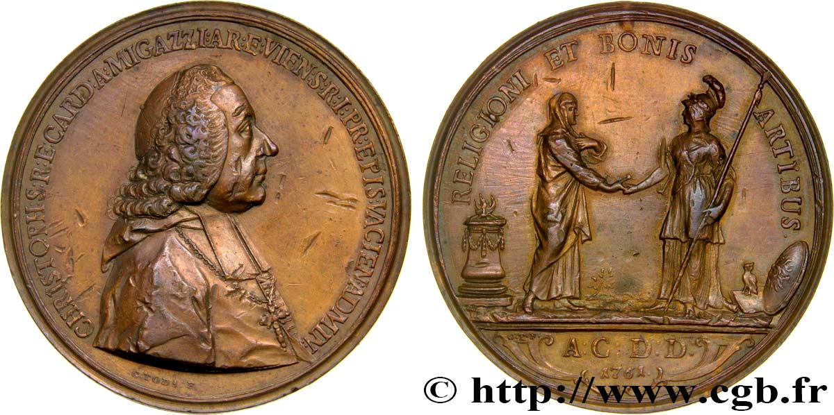 AUSTRIA Médaille du Cardinal Christophe Migazzi, archevêque de Vienne XF