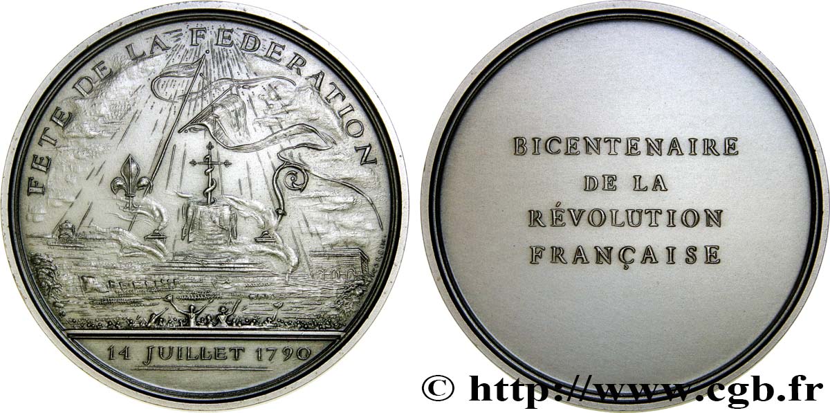 QUINTA REPUBLICA FRANCESA Médaille pour le bicentenaire de la Révolution SC
