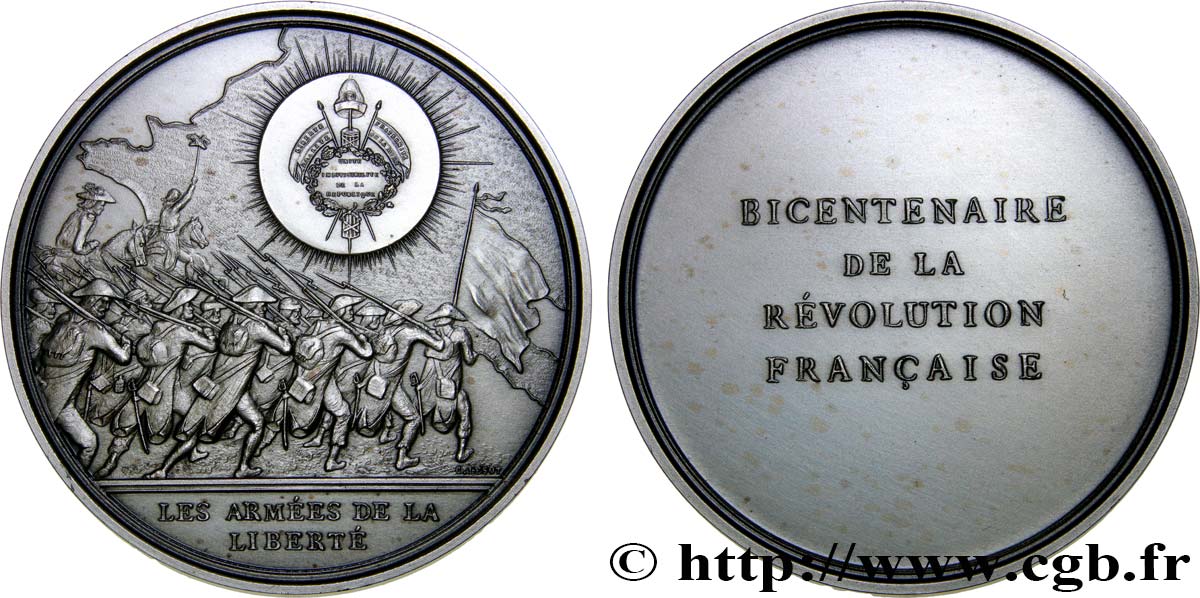 QUINTA REPUBLICA FRANCESA Médaille pour le bicentenaire de la Révolution SC