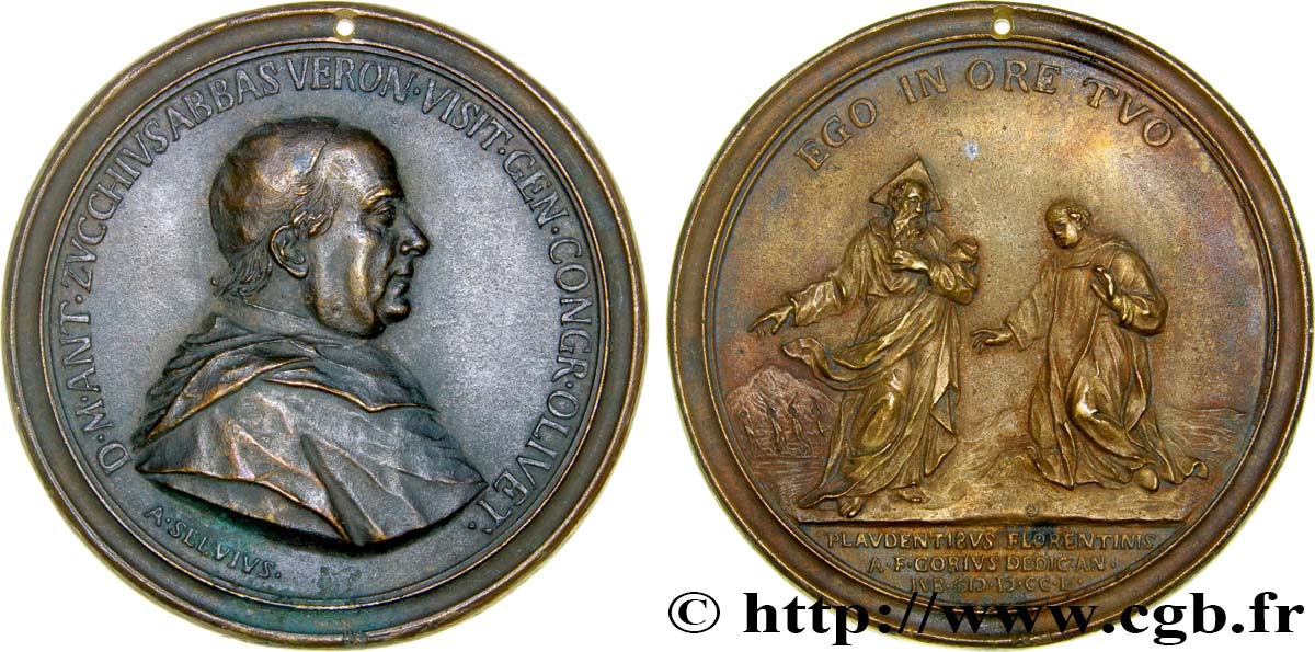 ITALIE Médaille pour l’abbé Antonio Zucchi TTB+