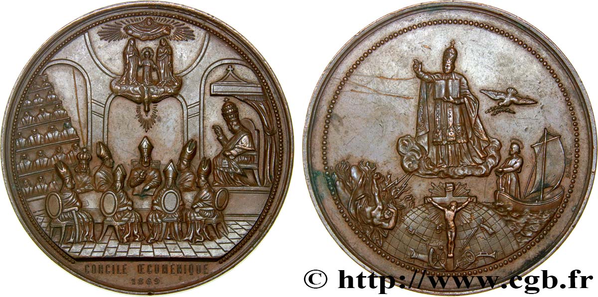 SEGUNDO IMPERIO FRANCES Médaille, Concile Vatican I EBC