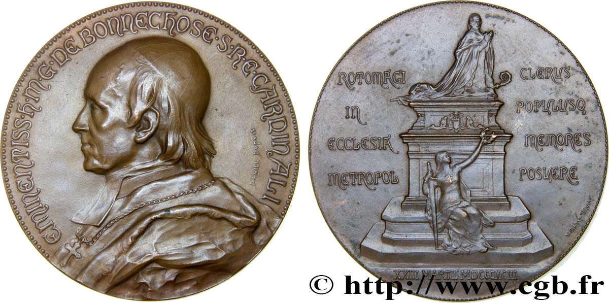 III REPUBLIC Médaille du cardinal Bonnechose AU