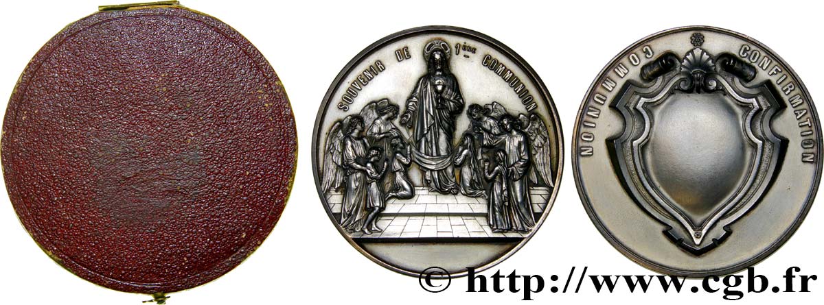 TERCERA REPUBLICA FRANCESA Médaille de Communion et Confirmation EBC