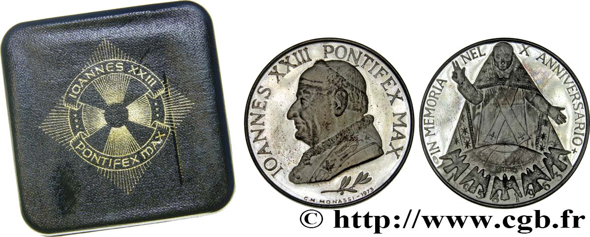 ITALIE - ÉTATS DE L ÉGLISE - JEAN XXIII (Angelo Guiseppe Roncalli) Médaille, 10e anniversaire SPL