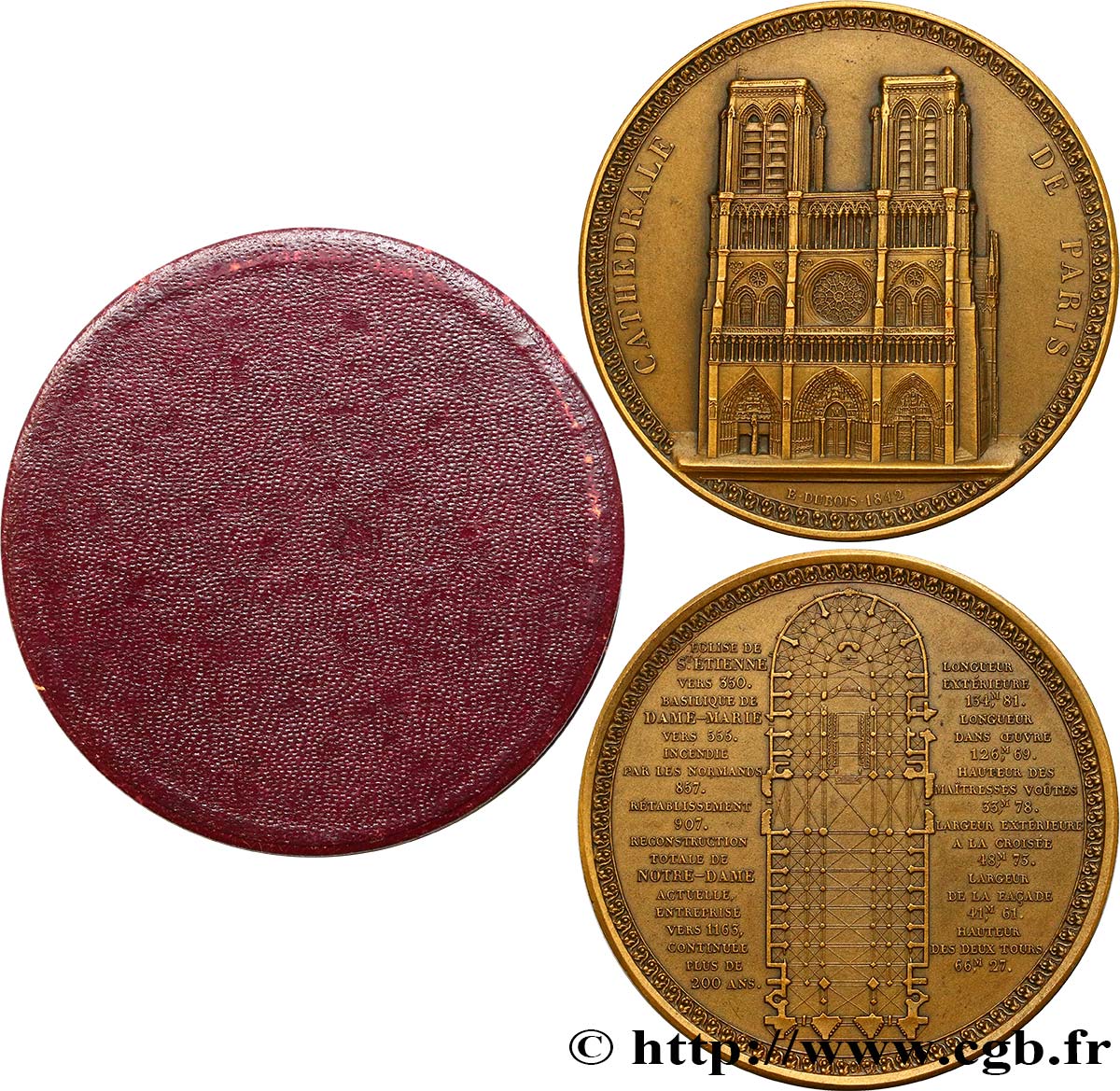 LUIS FELIPE I Médaille de Notre-Dame de Paris EBC