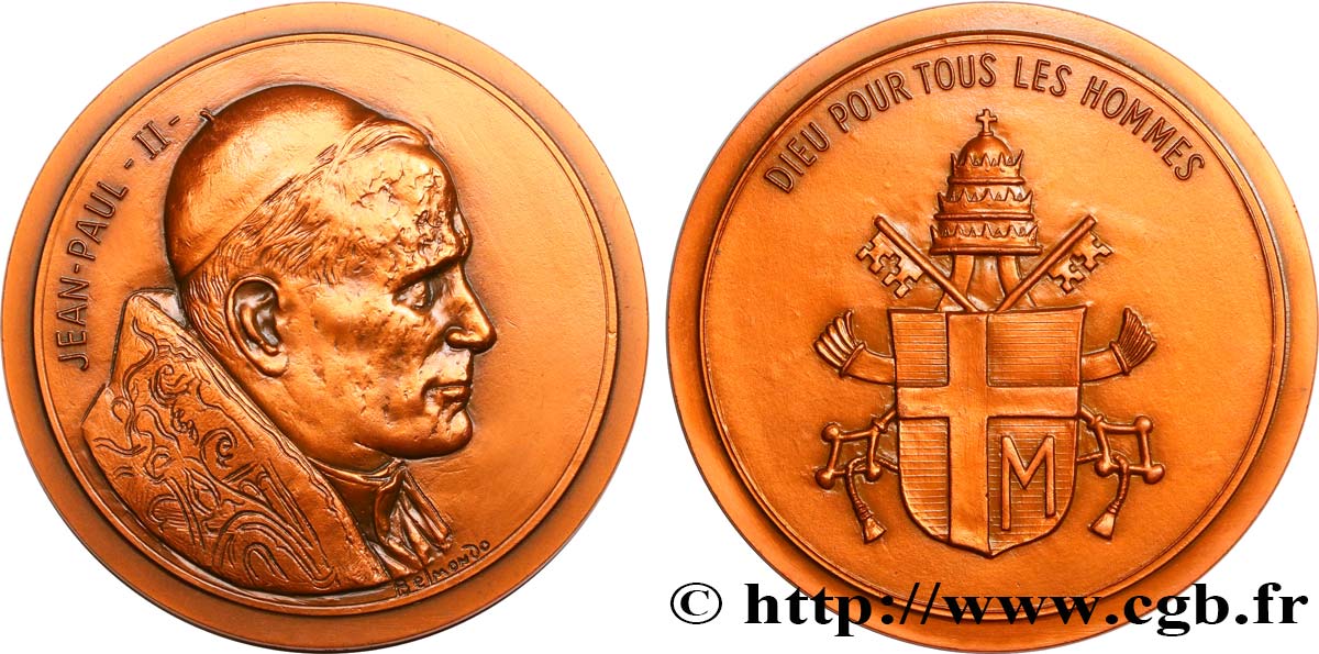 VATICAN AND PAPAL STATES Médaille du pape Jean-Paul II AU