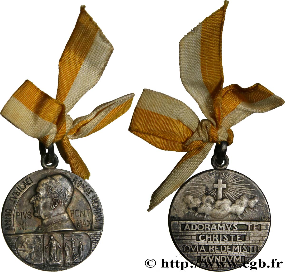 VATICAN - PIUS XI (Achille Ratti) Médaille du pape Pie XI AU