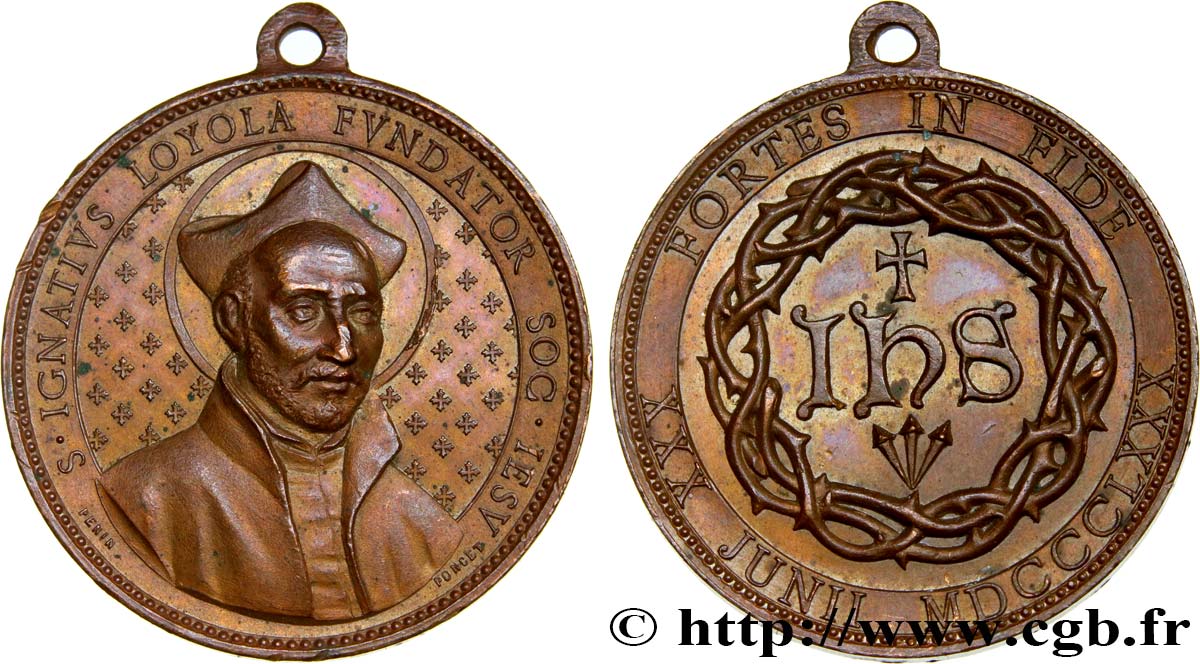 VATICAN AND PAPAL STATES Médaille en mémoire d’Ignace de Loyola AU