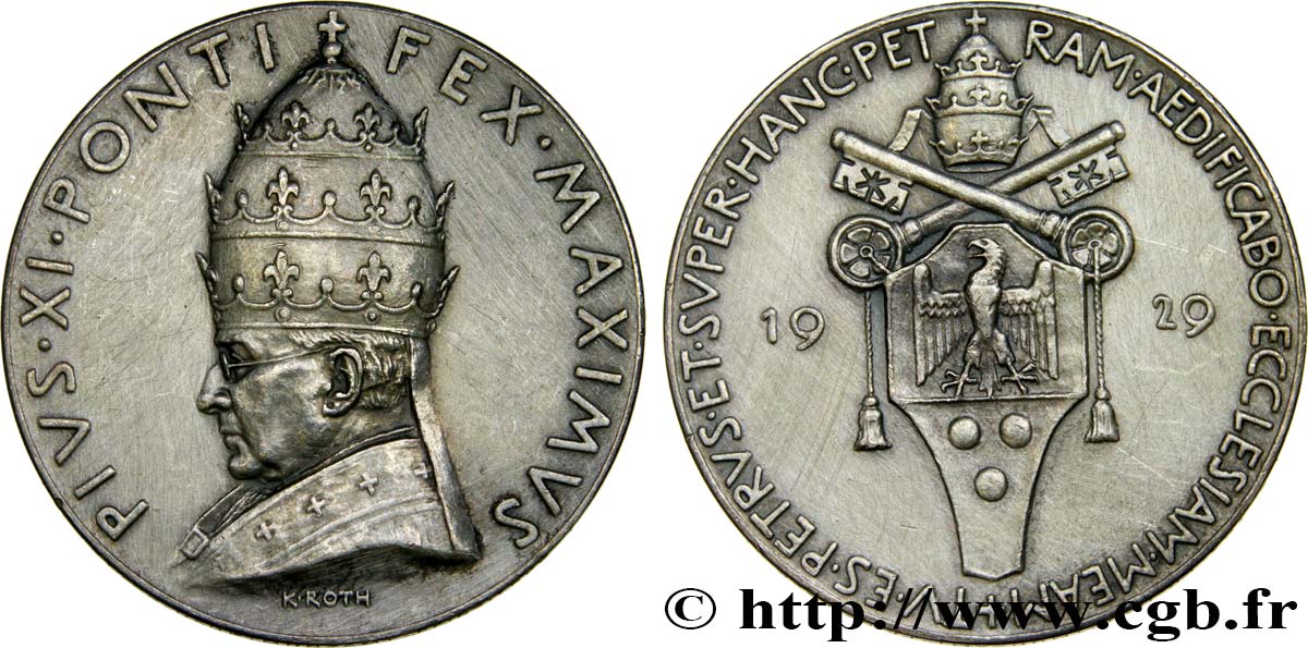 VATICAN - PIUS XI (Achille Ratti) Médaille, Tu es Pierre, et sur cette pierre je bâtirai mon Église AU