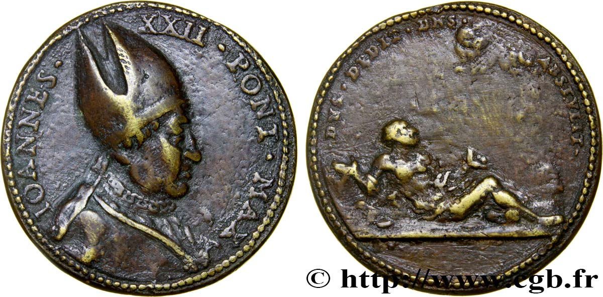 VATICAN ET ÉTATS PONTIFICAUX Médaille du pape Jean XXII TTB