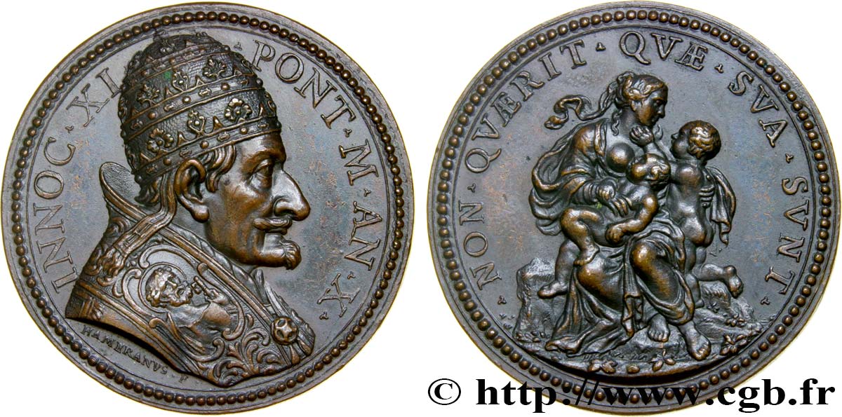 VATICAN AND PAPAL STATES Médaille du pape Innocent XI AU